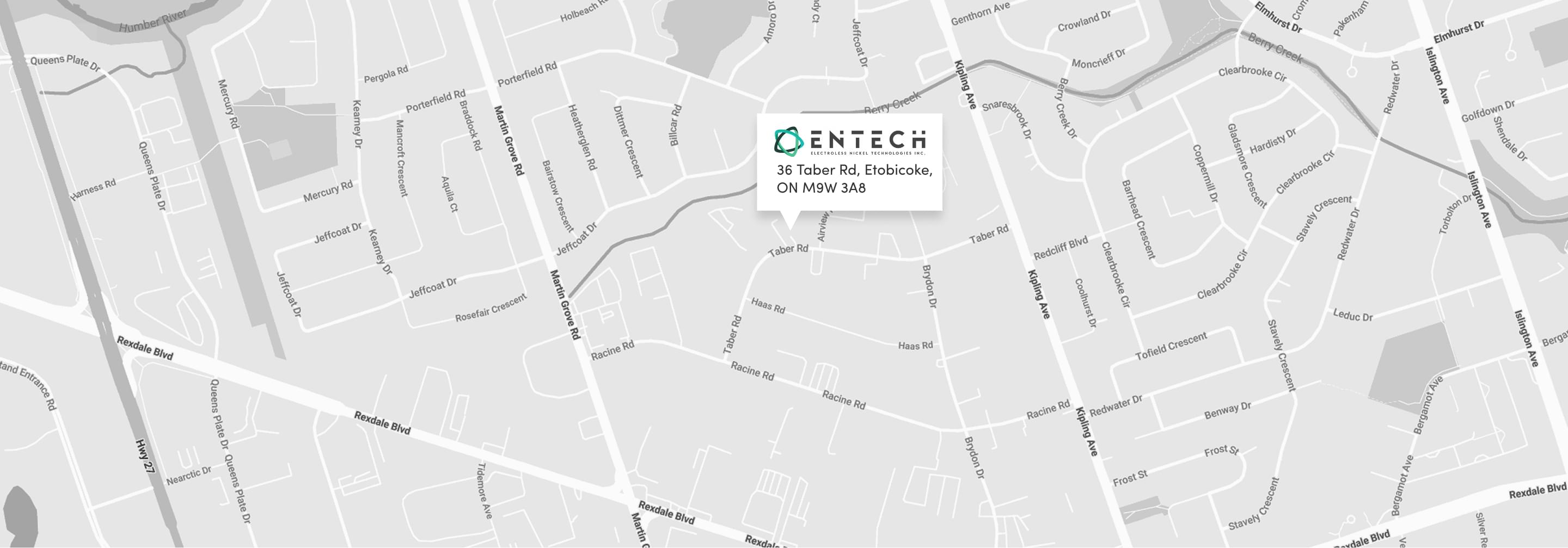 Entech Location - 36 Taber Rd, Etobicoke, ON M9W 3A8